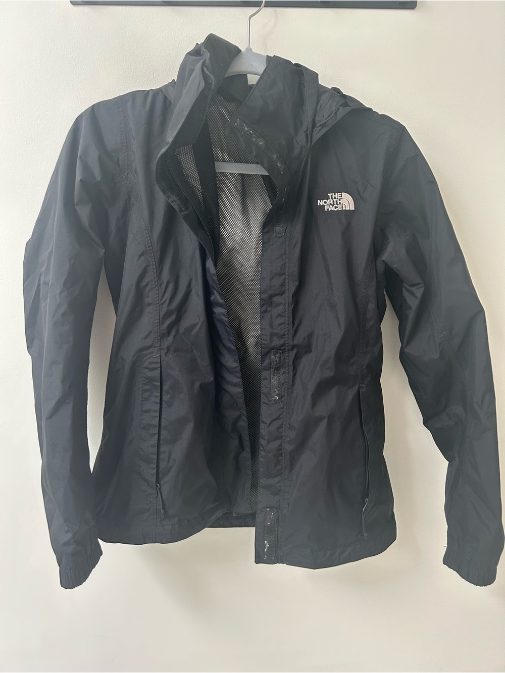 The North Face Black Hooded Rain Jacket